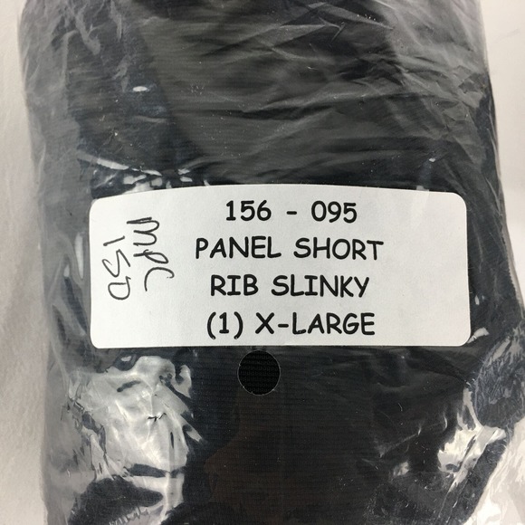 Male Power #156-095 Rib Slinky Panel Short, Men's Size XL - Black - Picture 6 of 6